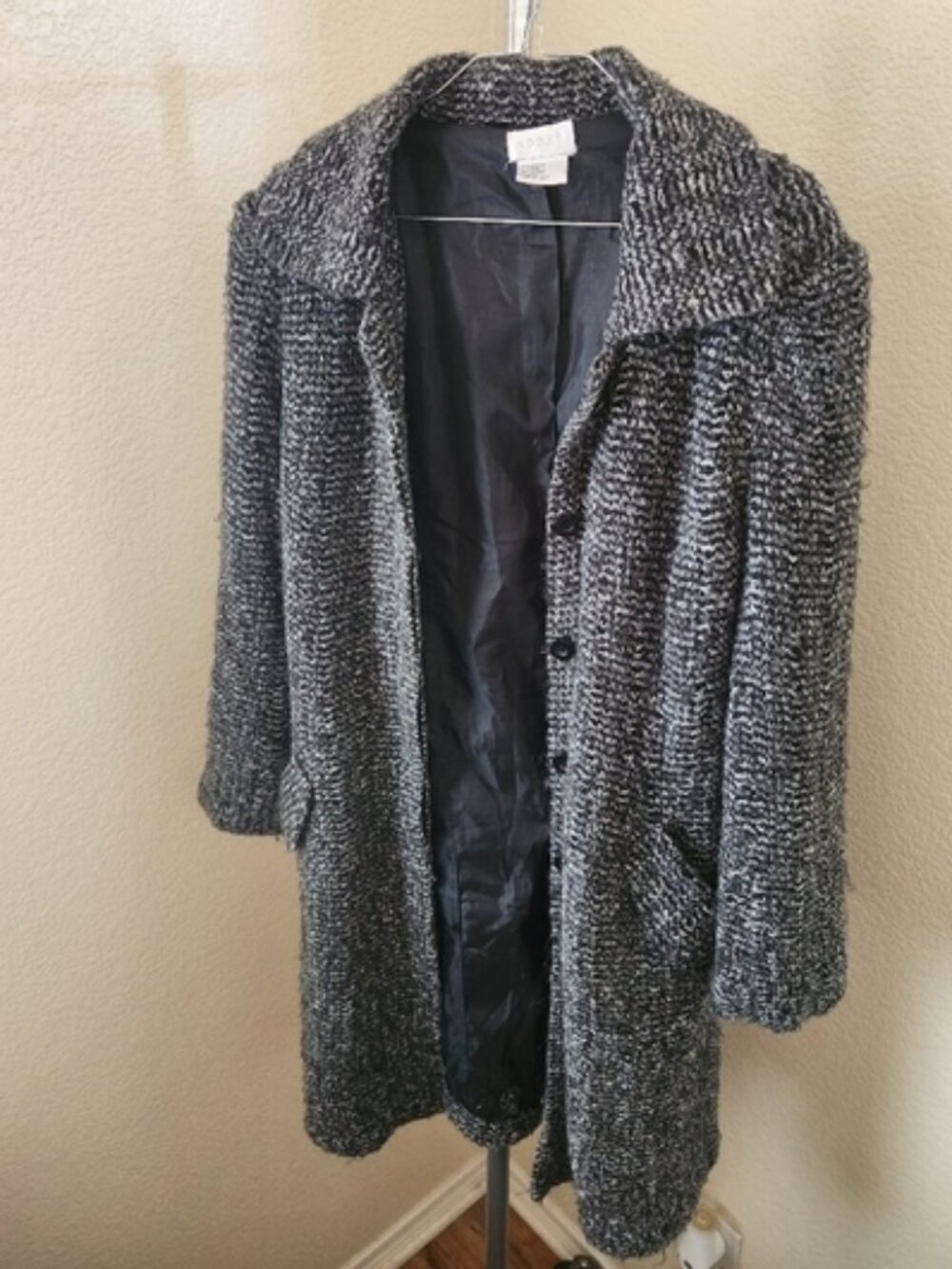 Adore Wool Pocketed Button Up Long Sleeve Coat